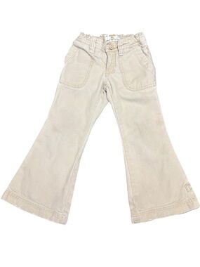 Y2K Vtg Gap Kids Khaki Beige Flare Pants Size 4 Regular